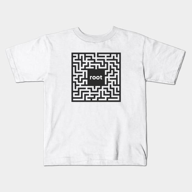 Penetration Testing Privilege Escalation Root Like Solving Maze Puzzle Kids T-Shirt by FSEstyle